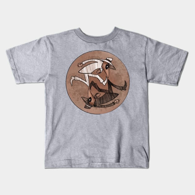 Spy vs Spy Yin and Yang Kids T-Shirt by Laura Beth Art